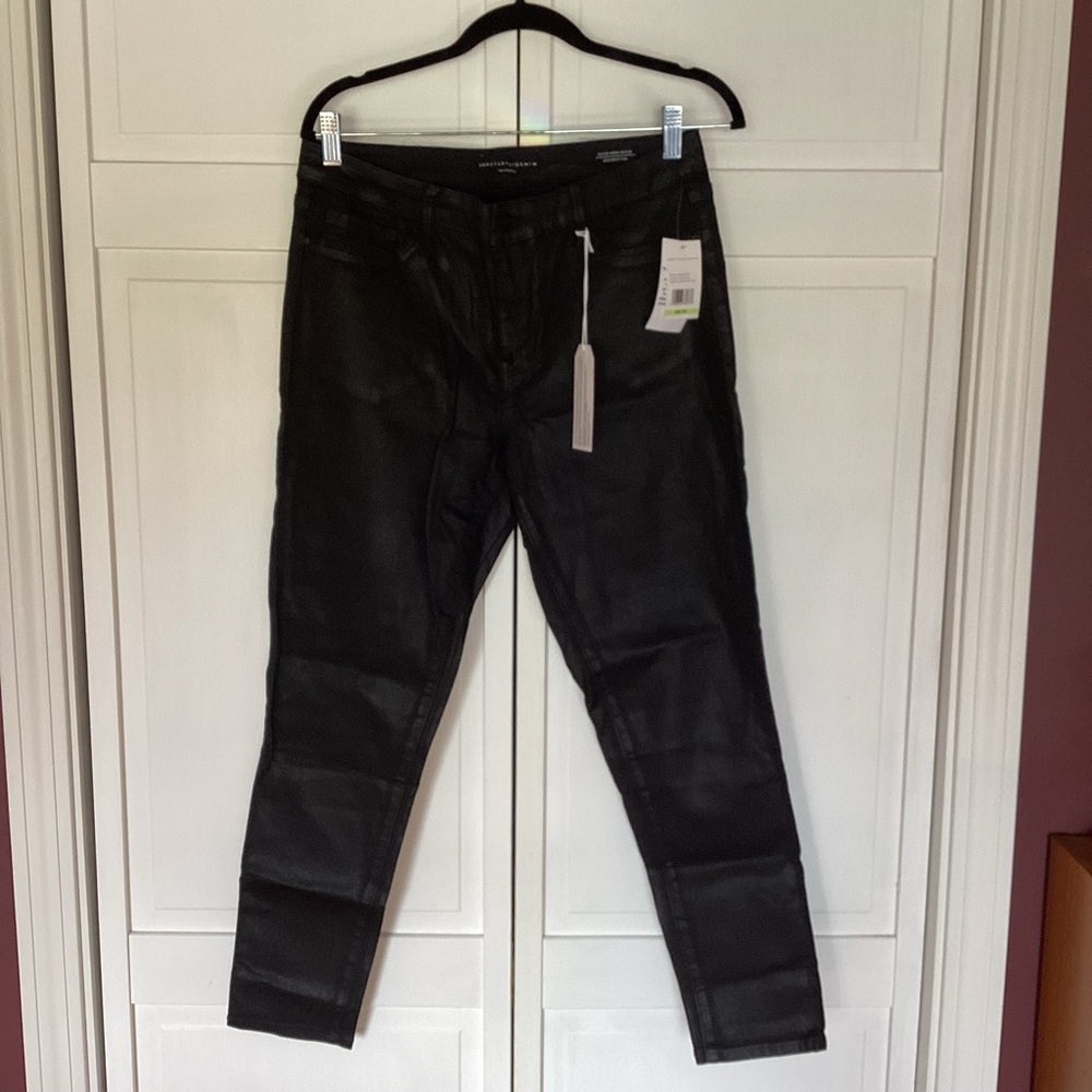 NWT Sanctuary Denim Black Coated Skinny Jeans